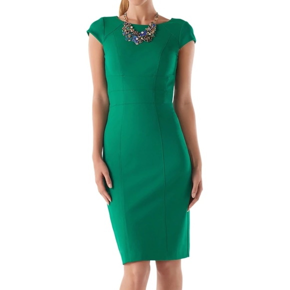 White House Black Market Dresses & Skirts - WHBM Green Cap Sleeve Sheath Dress